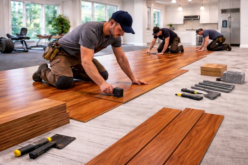 Cherry Floor Installation in Bailey, CO