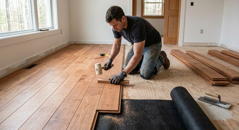 Cherry Floor Installation in Commerce City, CO
