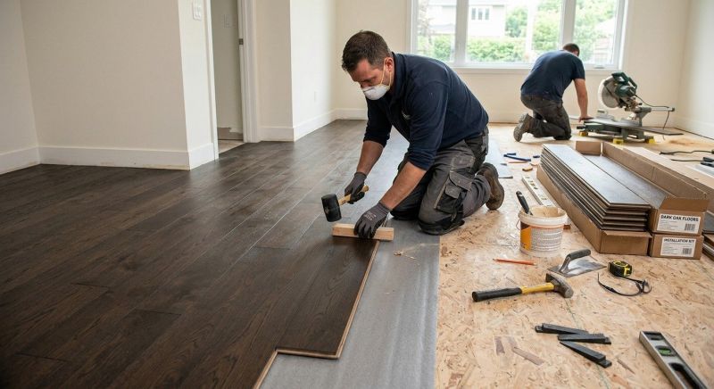 Dark Wood Floor Installation in Golden, CO