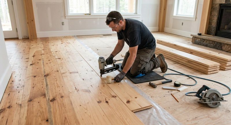 Pine Floor Installation in Golden, CO