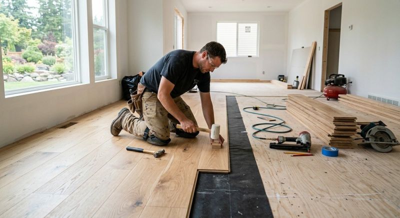 White Oak Floor Installation in Golden, CO