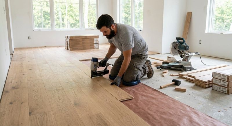 White Oak Floor Installation in Golden, CO